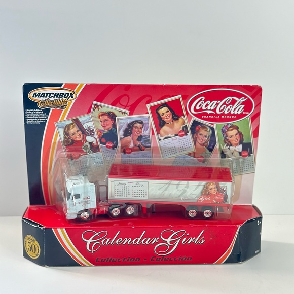 Match Other - NIB Matchbox Coca-Cola Calendar Girls Jan/Feb 1947 Semi Truck 1:64 Die-Cast